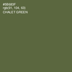 #5B683F - Chalet Green Color Image